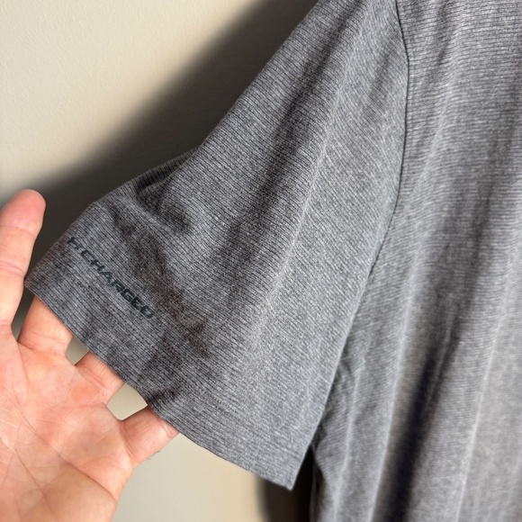 Under Armour Heat Gear Men's Activewear Short Sleeve Casual T-Shirt Gray 2XL - Picture 4 of 11